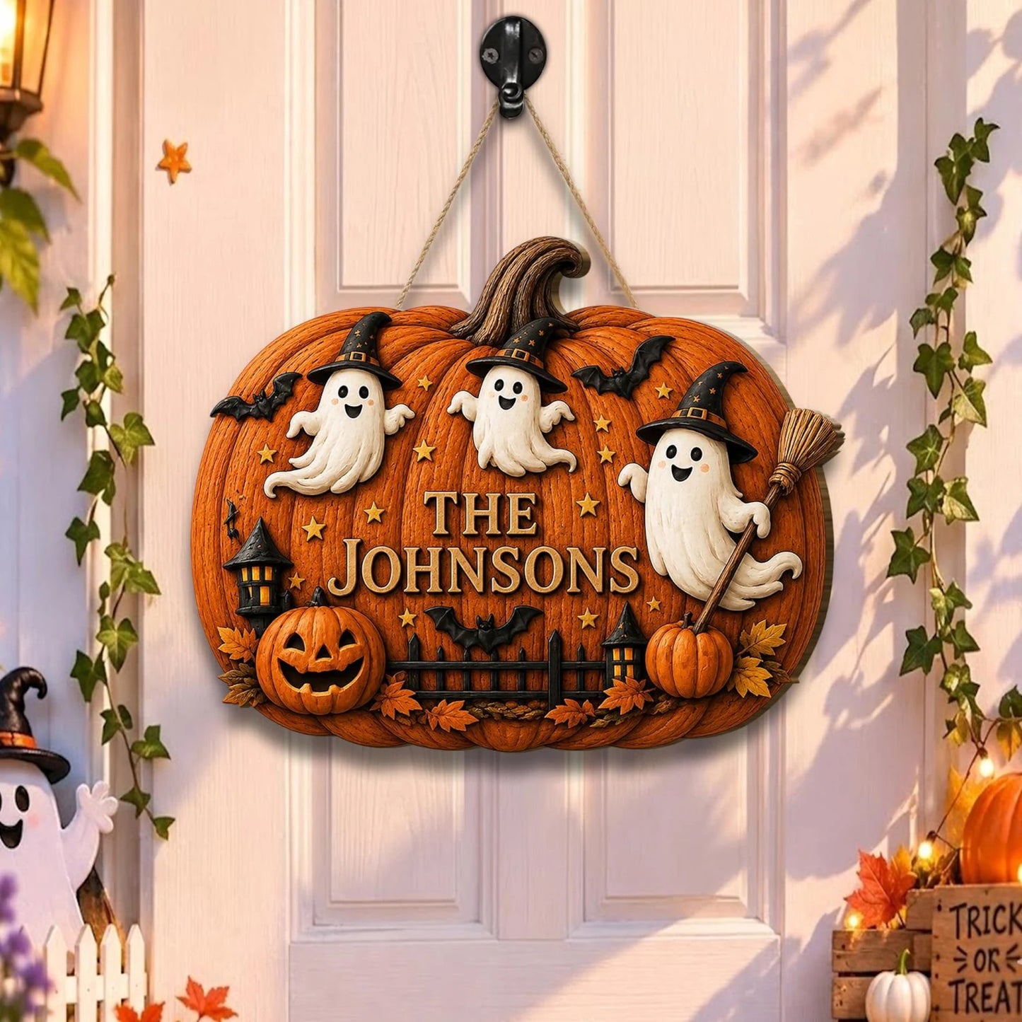 Personalized Halloween Pumpkin Sign