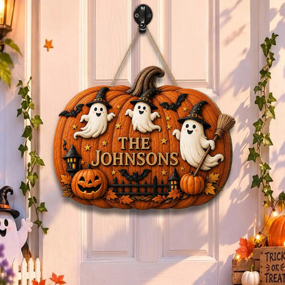 Personalized Halloween Pumpkin Sign