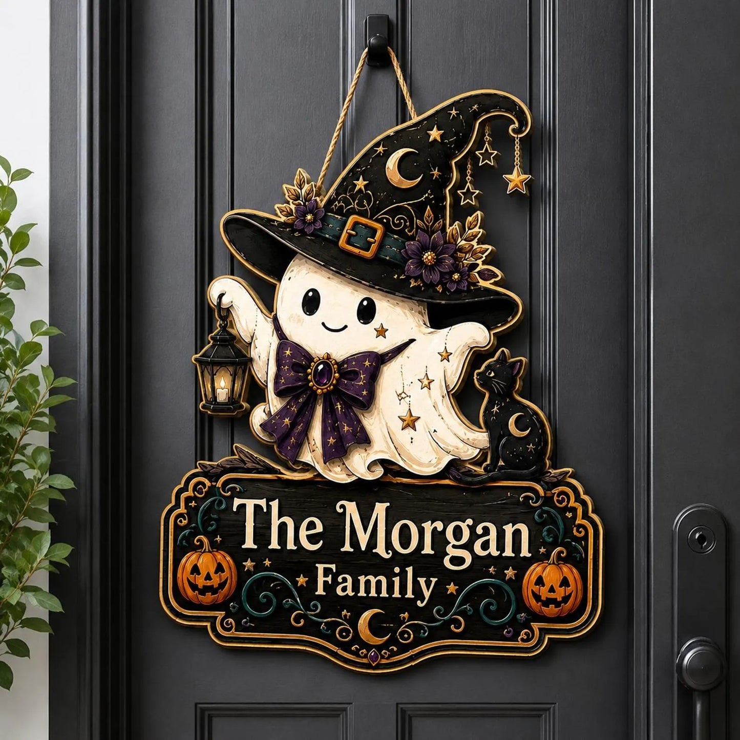 Personalized Halloween Ghost Sign