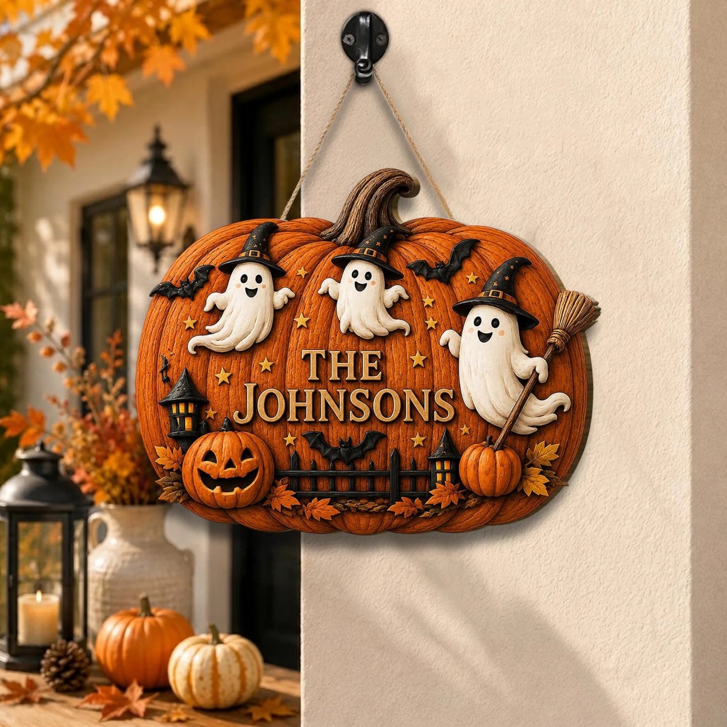 Personalized Halloween Pumpkin Sign