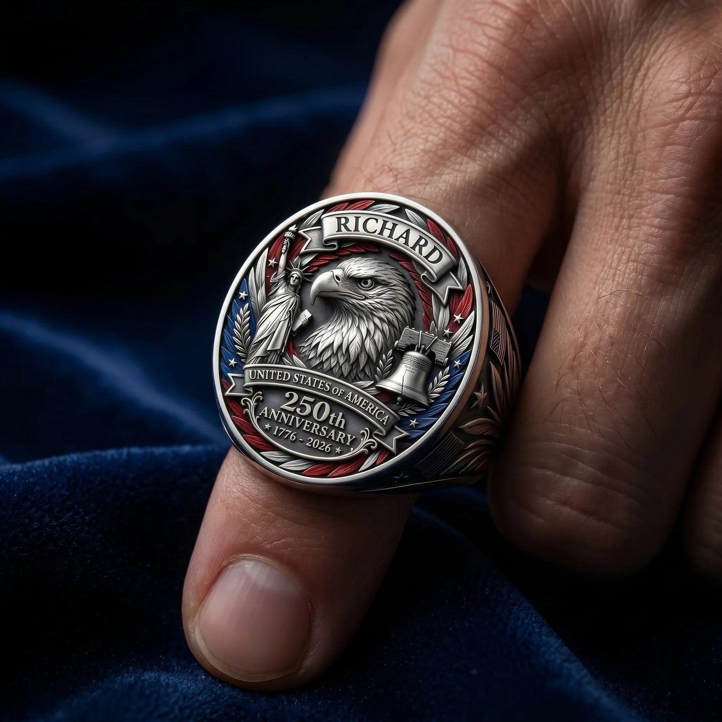 Personalized USA 250th Anniversary Commemorative Ring