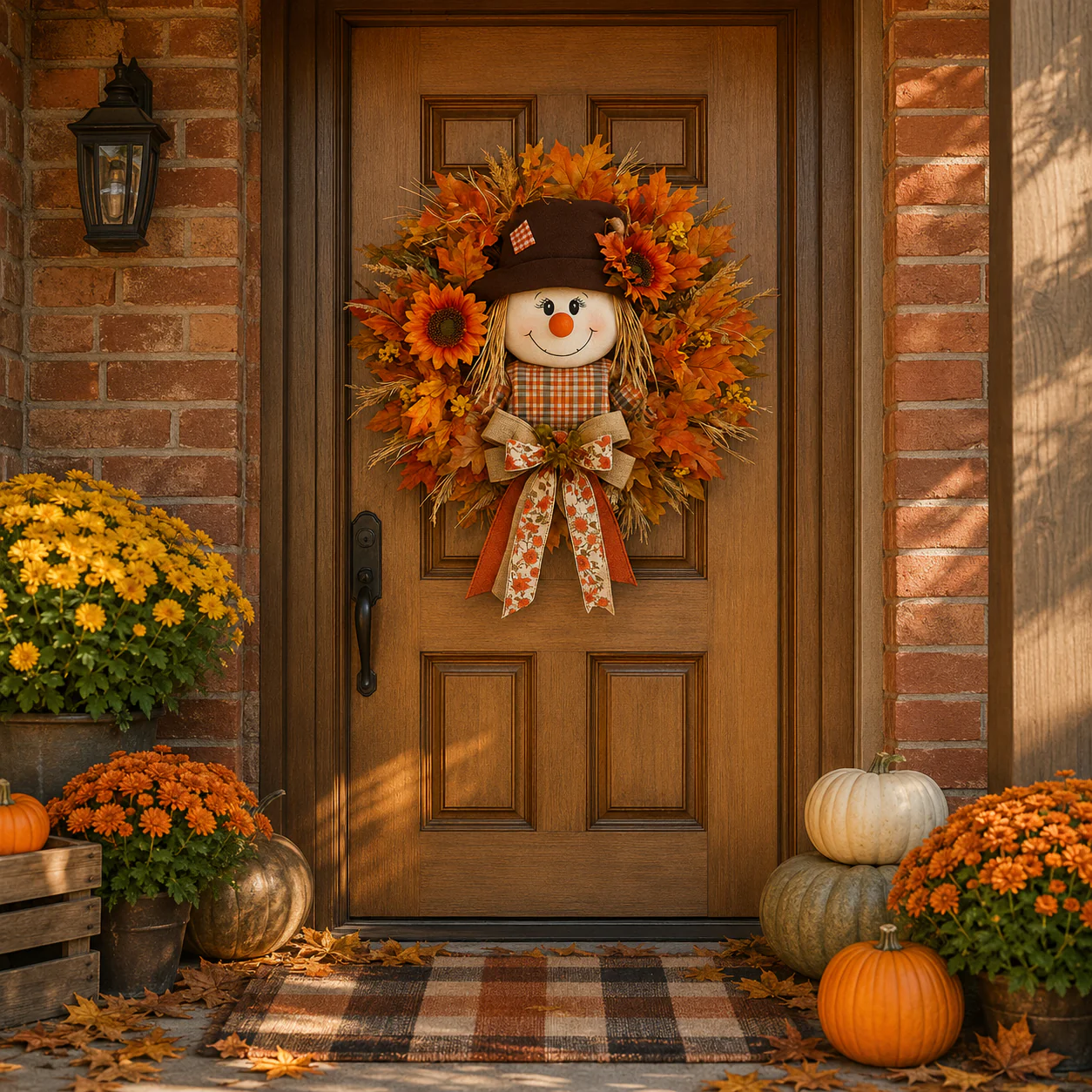 🔥🍁 Fall Favorite – Scarecrow Fall Wreath 🎃
