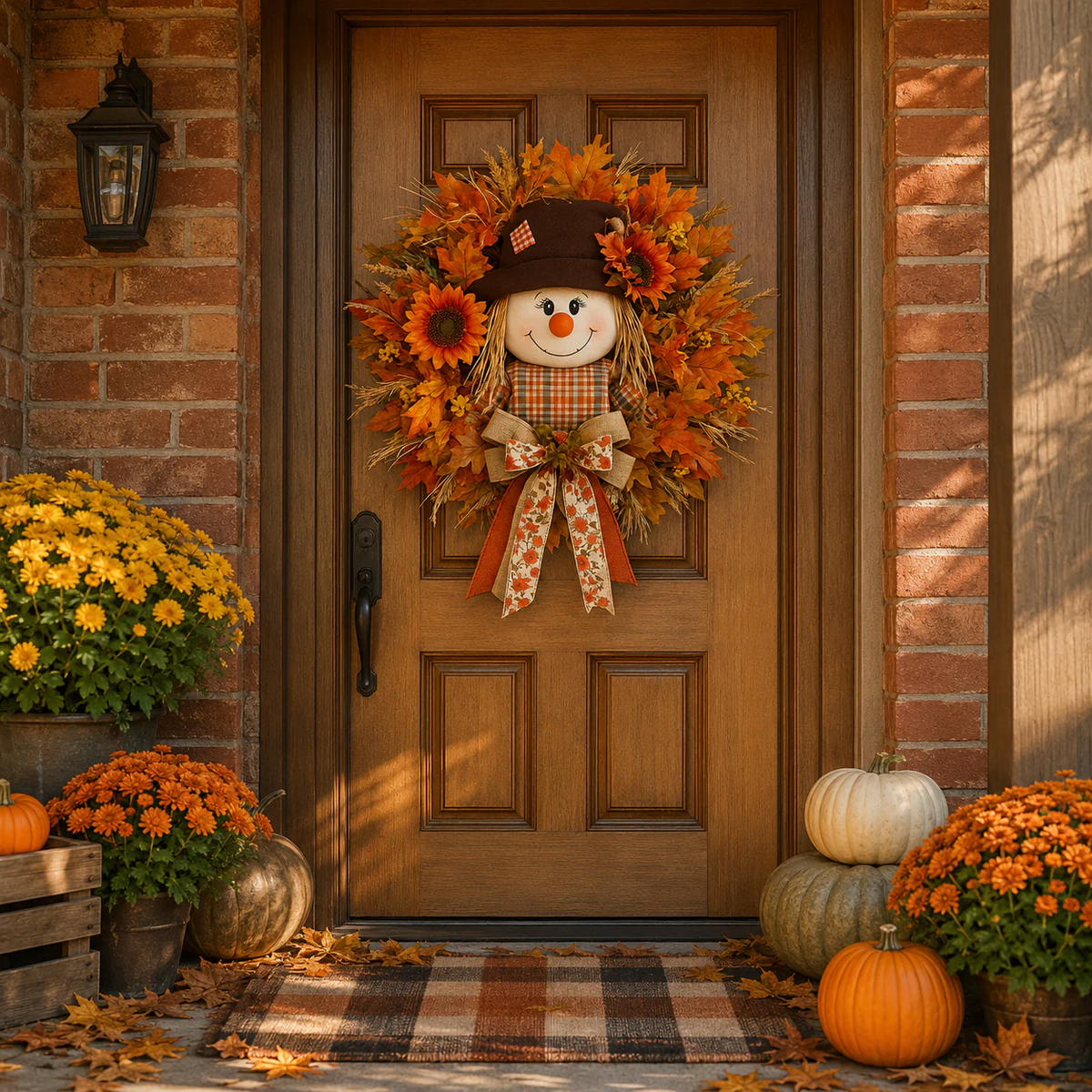 🔥🍁 Fall Favorite – Scarecrow Fall Wreath 🎃