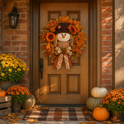 🔥🍁 Fall Favorite – Scarecrow Fall Wreath 🎃