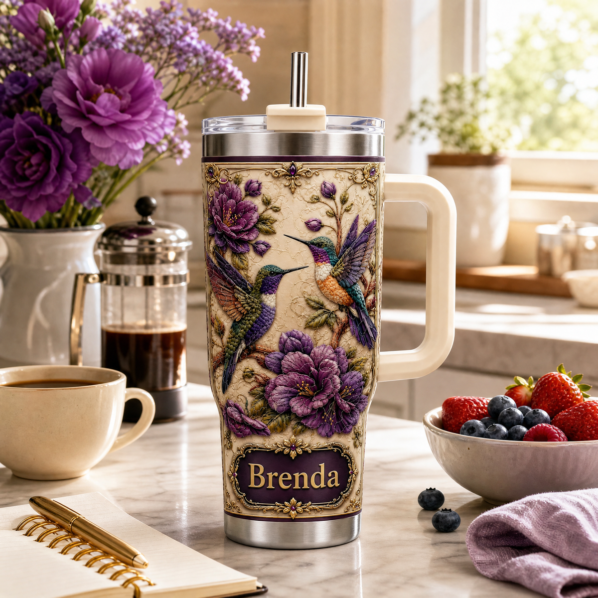 🐦Personalized Hummingbird Tumbler💐