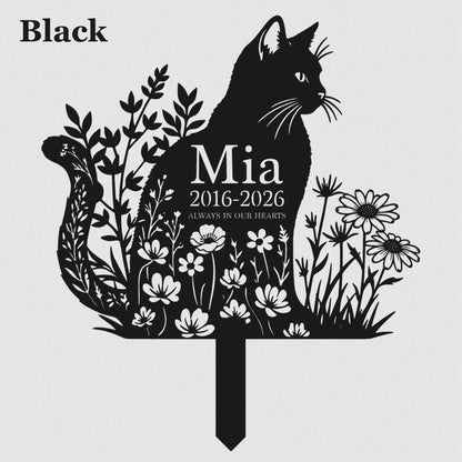Personalized Cat Memorial Garden Stake