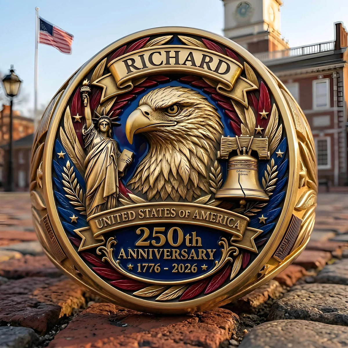 Personalized USA 250th Anniversary Commemorative Ring