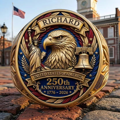 Personalized USA 250th Anniversary Commemorative Ring