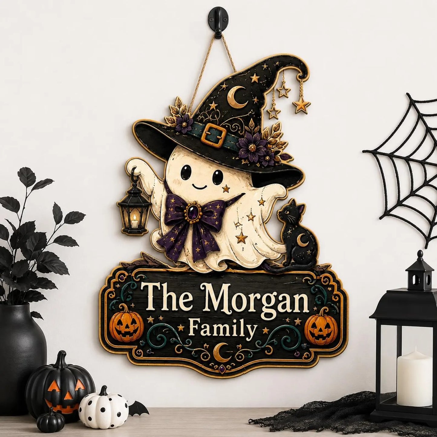 Personalized Halloween Ghost Sign