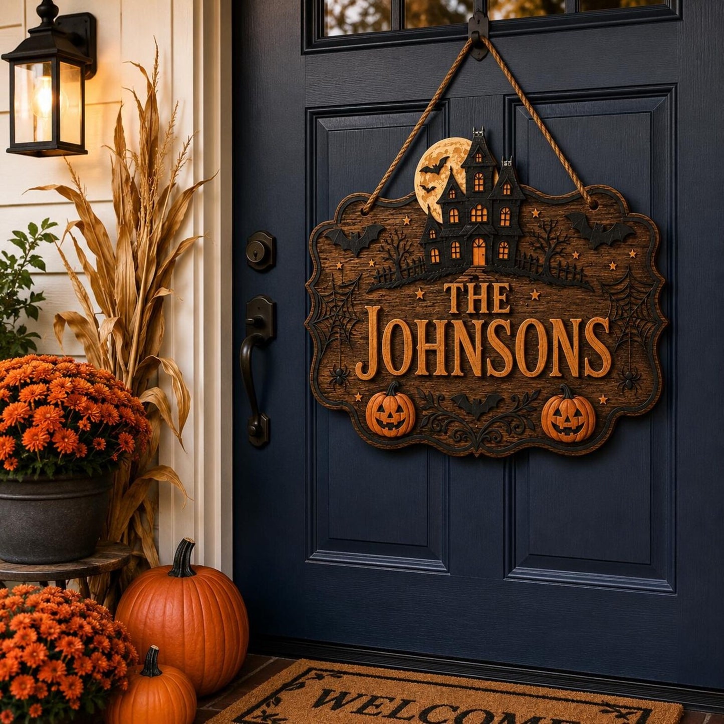 Personalized Haunted House Family Sign