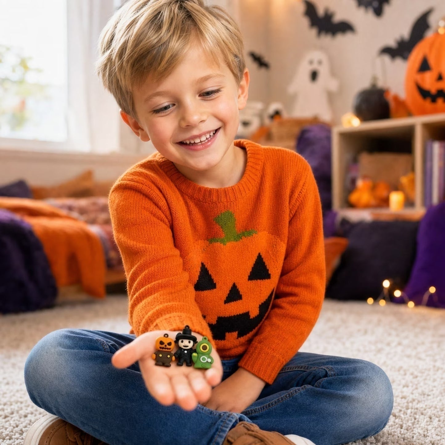 2026 Halloween Countdown Calendar – 24 Surprise Mini Figure Charms for Kids