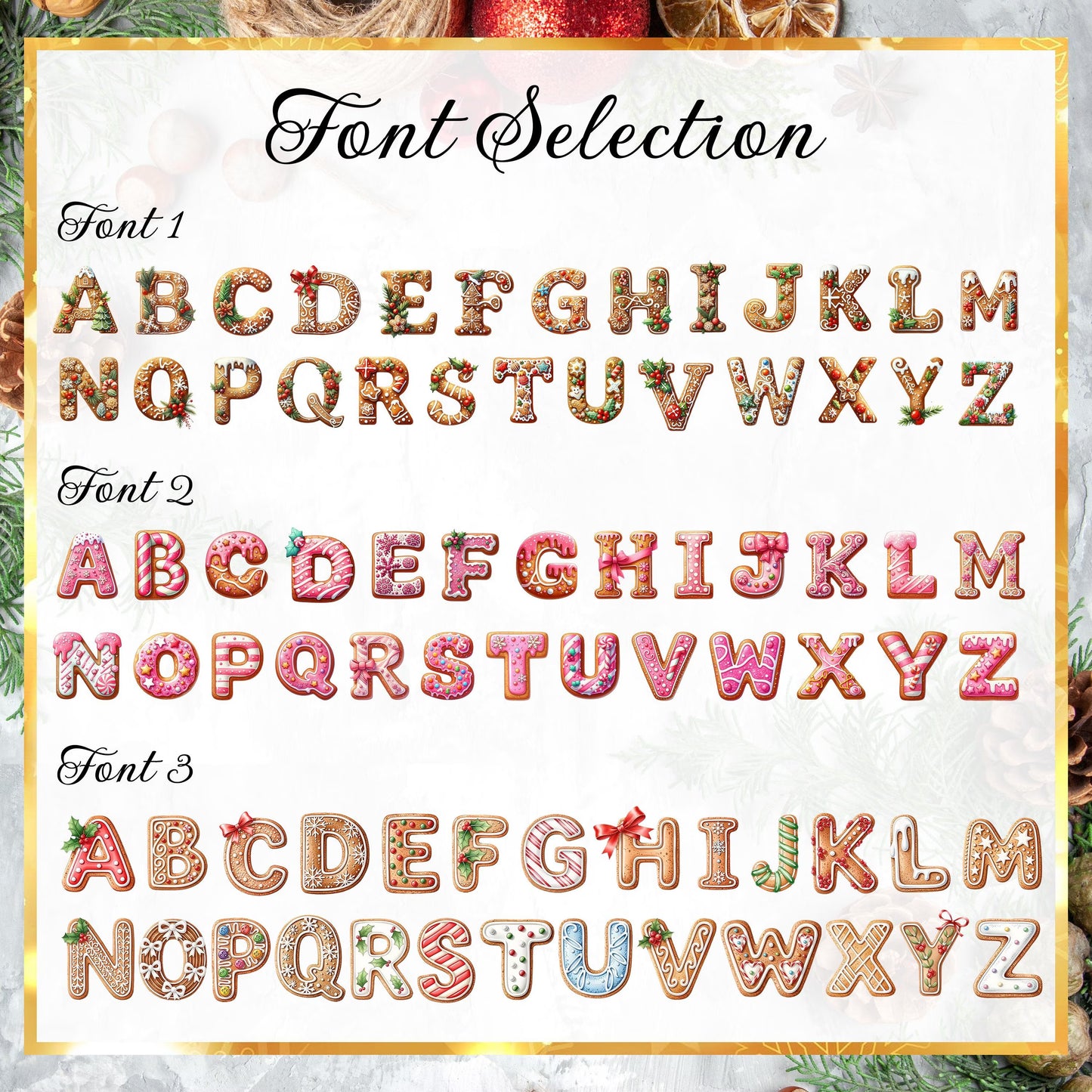 Personalized Gingerbread Letter Name Ornament