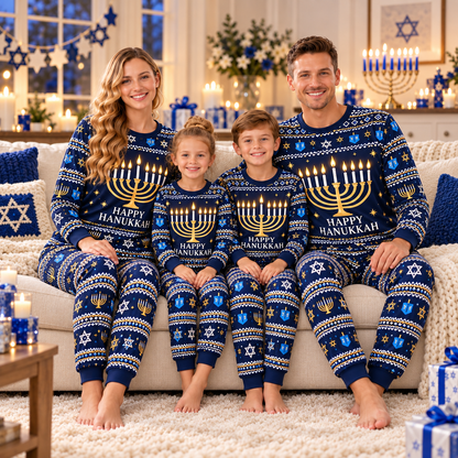 Matching Family Hanukkah Pajamas – Mommy, Daddy & Me 🕎
