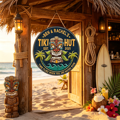 Personalized Tiki Bar Wood Signs