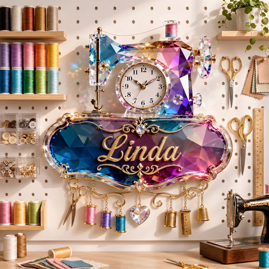 A Gift She’ll Never Forget – Personalized Sewing Machine Clock