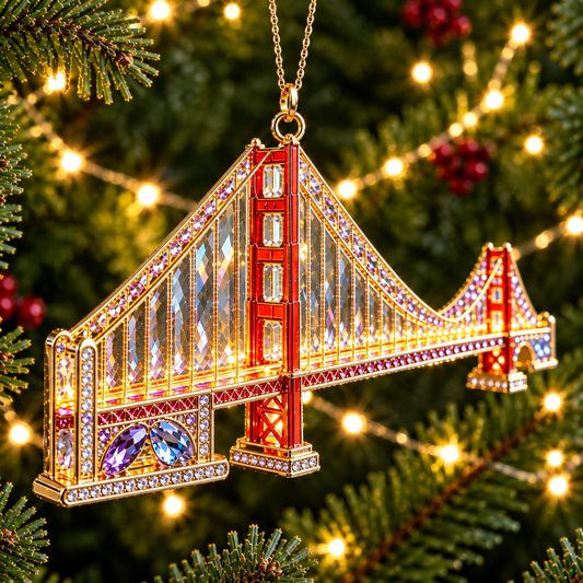 USA Landmark Crystal Christmas Ornaments – Luxury Crystal Christmas Ornaments 🎄✨