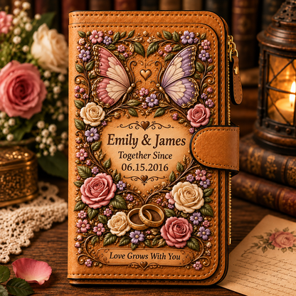 💕 Your Love, Always With Her — Personalized Vintage Romance Wallet
