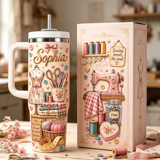 🥤 Personalized Sewing Lover Tumbler With Name🎁