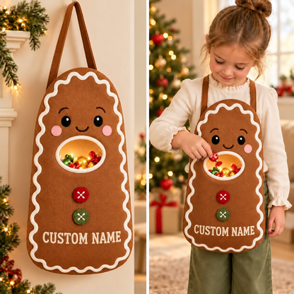🎄🍬Personalized Christmas Candy Buddy Bag – Custom Name Kids Holiday Treat Bag