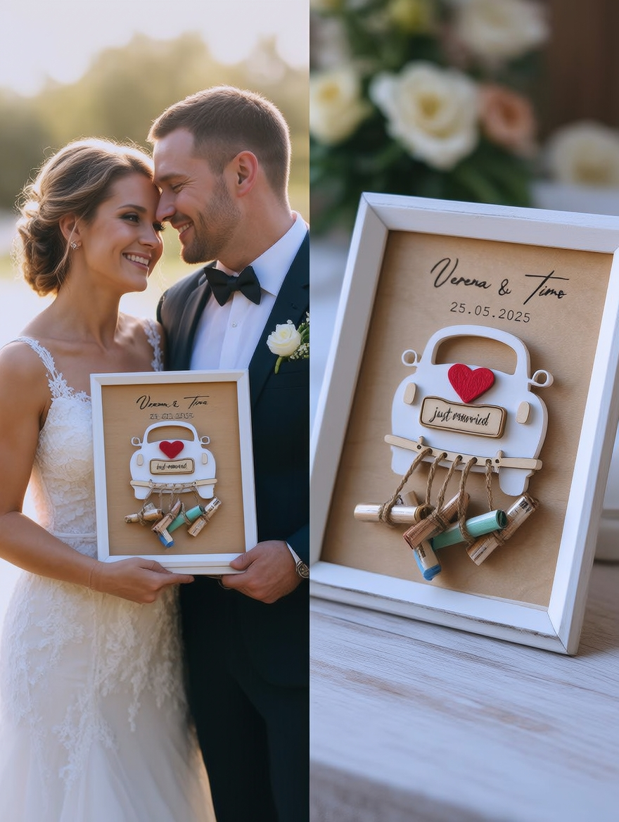 Engraved picture frame for a wedding • Wedding gift ideas