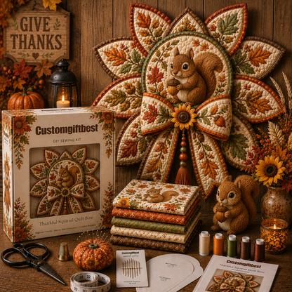Thanksgiving Quilt Bow DIY Sewing Kit