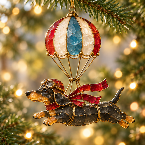 Up, Up & Adorable! 🎈 Flying Animal Christmas Ornament — Sea Glass Look
