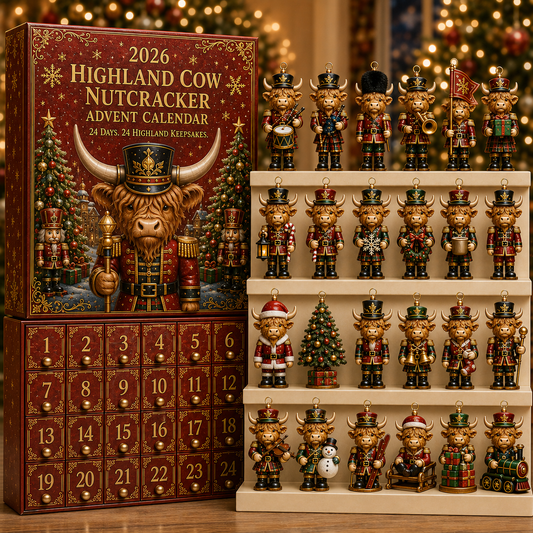 2026 Highland Cow Nutcracker Advent Calendar