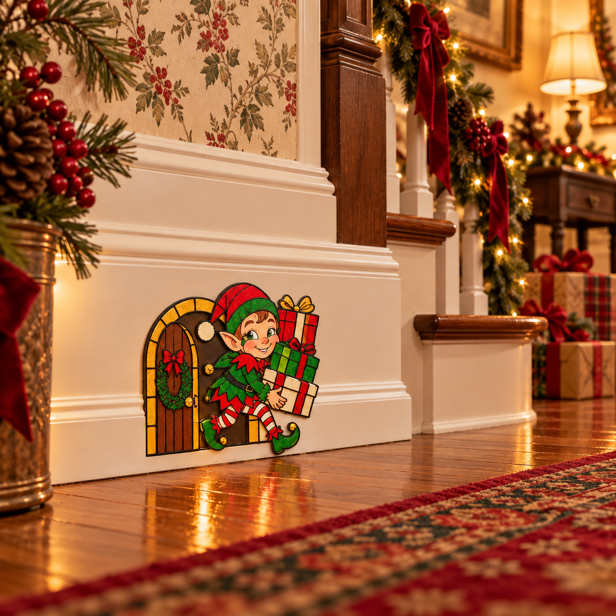Funny Christmas Baseboard Decorations – 5 Playful Holiday Designs