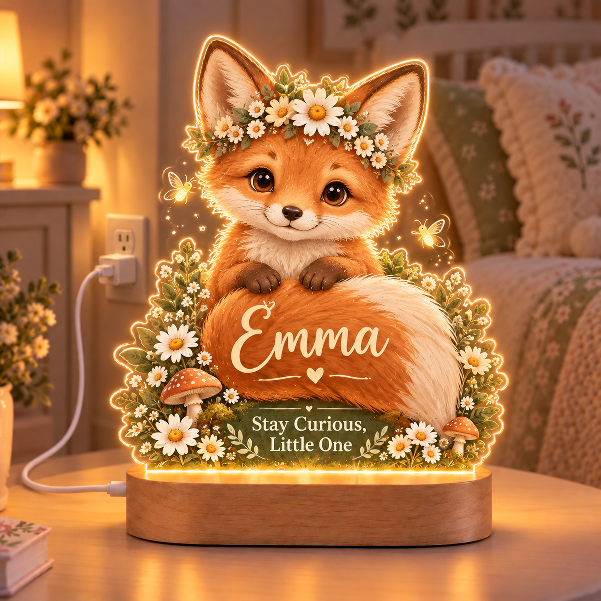 ✨ Personalized Animal Night Light with Name – A Little Glow, A Lot of Love