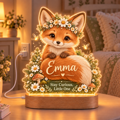 ✨ Personalized Animal Night Light with Name – A Little Glow, A Lot of Love