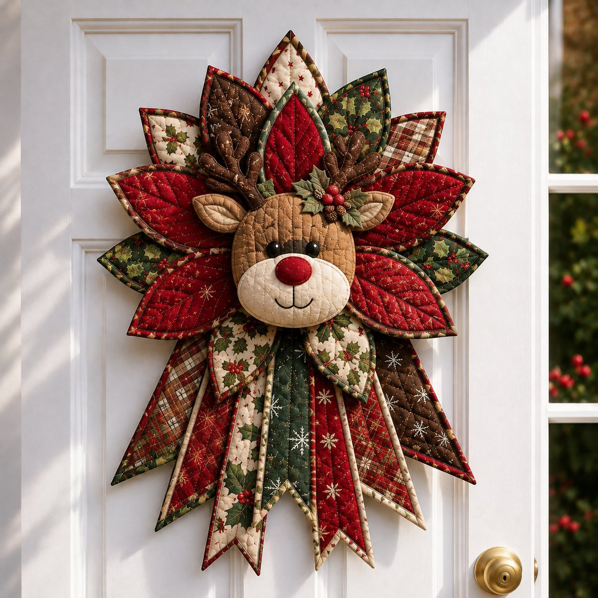 🎉Festive Quilted Christmas Door Hanging DIY Sewing Kit🎄