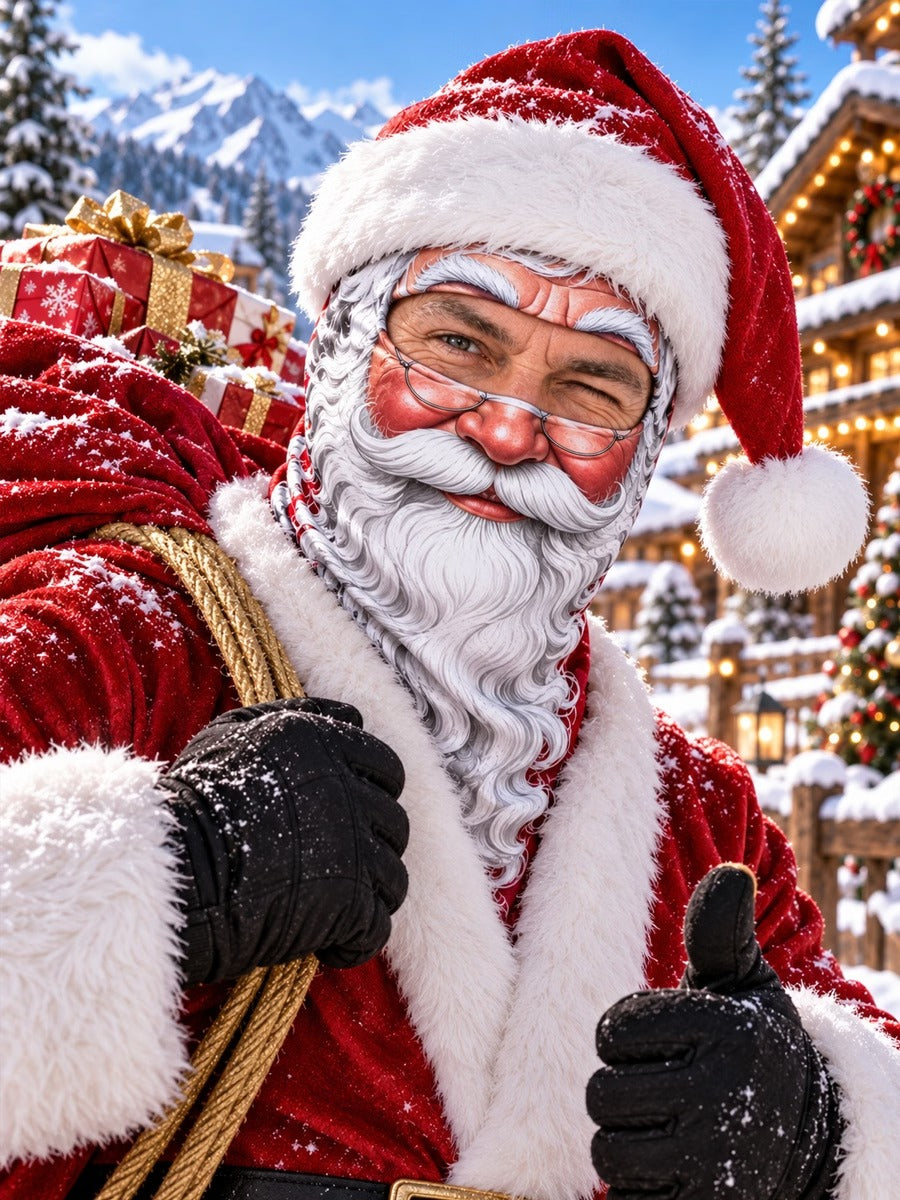 🎅Funny Santa Elf Face Mask – Christmas Winter Balaclava
