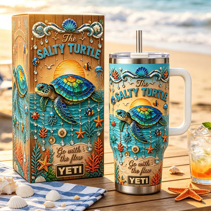 Personalized Sea Turtle Ocean Tumbler With Name