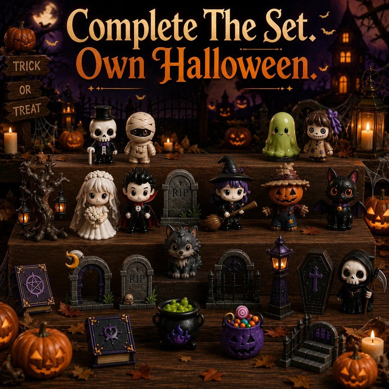 Unbox 24 Days of Halloween Magic 🎃 | Haunted House Surprise Blind Box Set