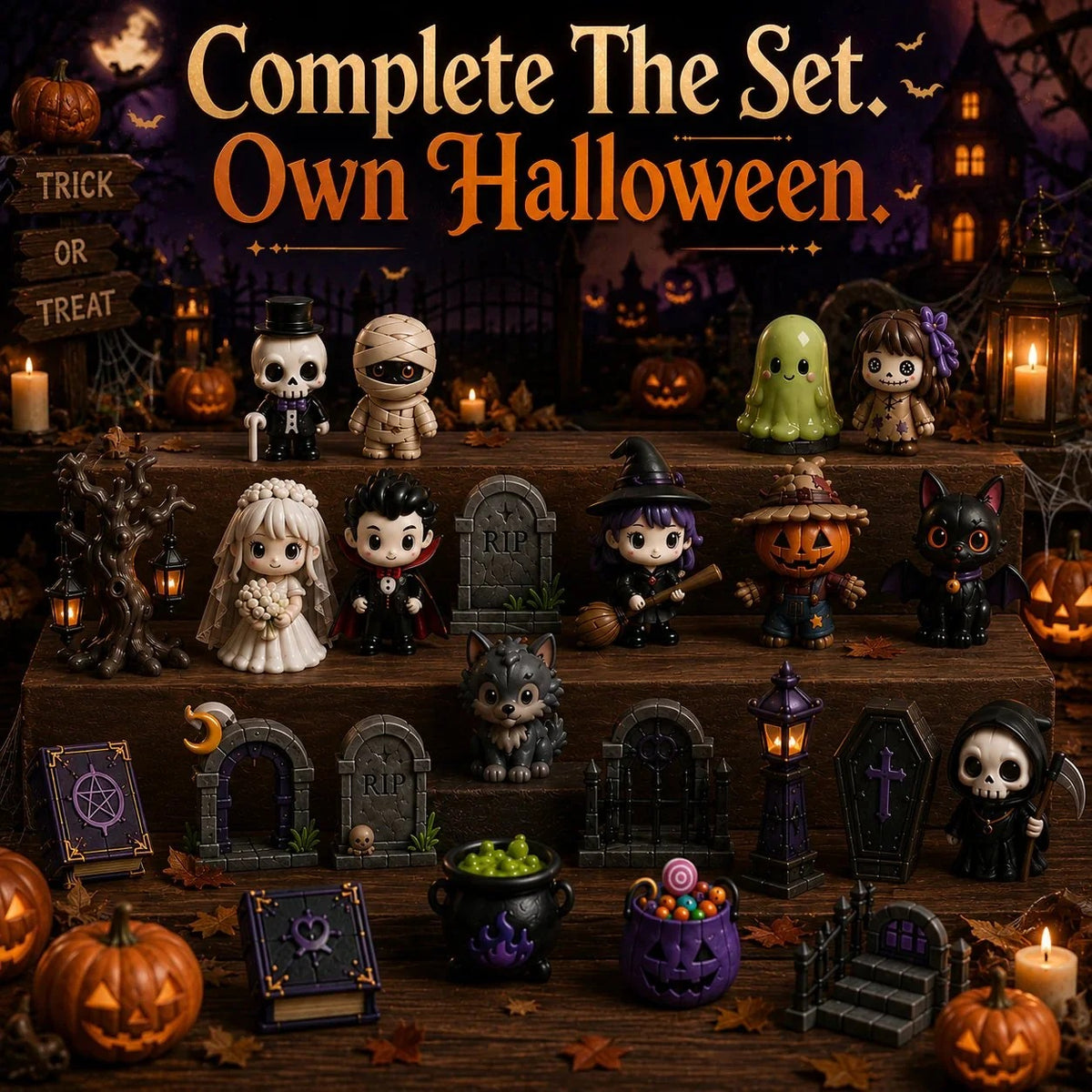 Unbox 24 Days of Halloween Magic 🎃 | Haunted House Surprise Blind Box Set