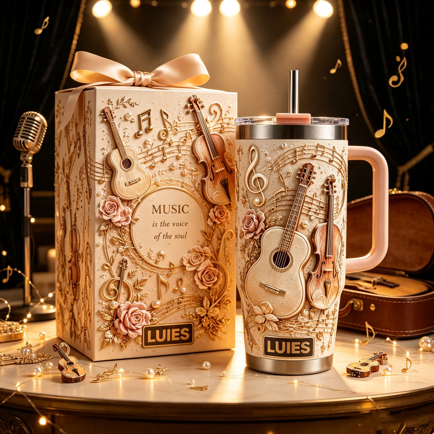 🎶 Personalized Music Lover Tumbler – Elegant, Meaningful & Made for You
