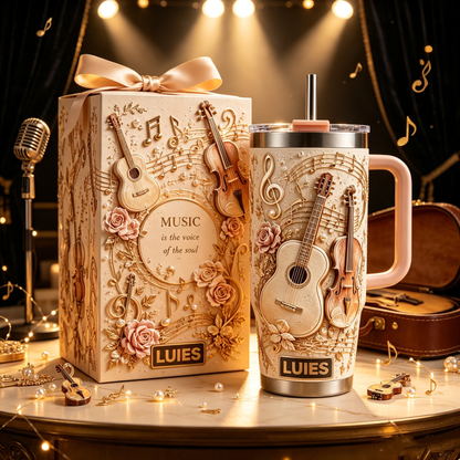 🎶 Personalized Music Lover Tumbler – Elegant, Meaningful & Made for You