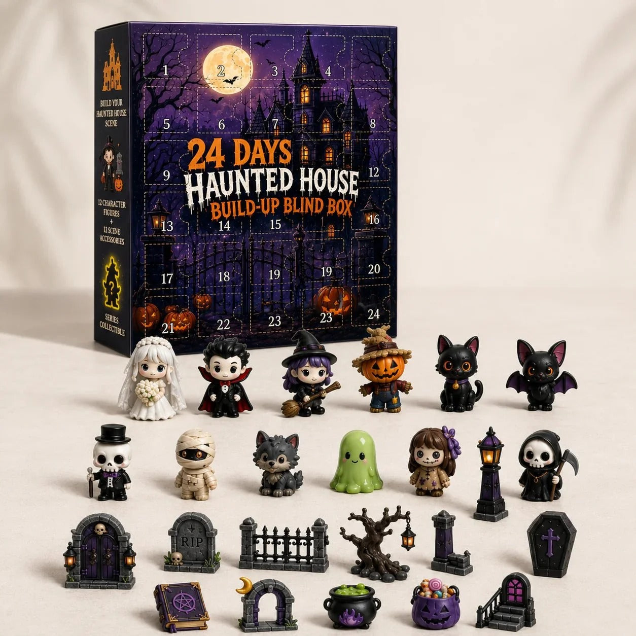 Unbox 24 Days of Halloween Magic 🎃 | Haunted House Surprise Blind Box Set