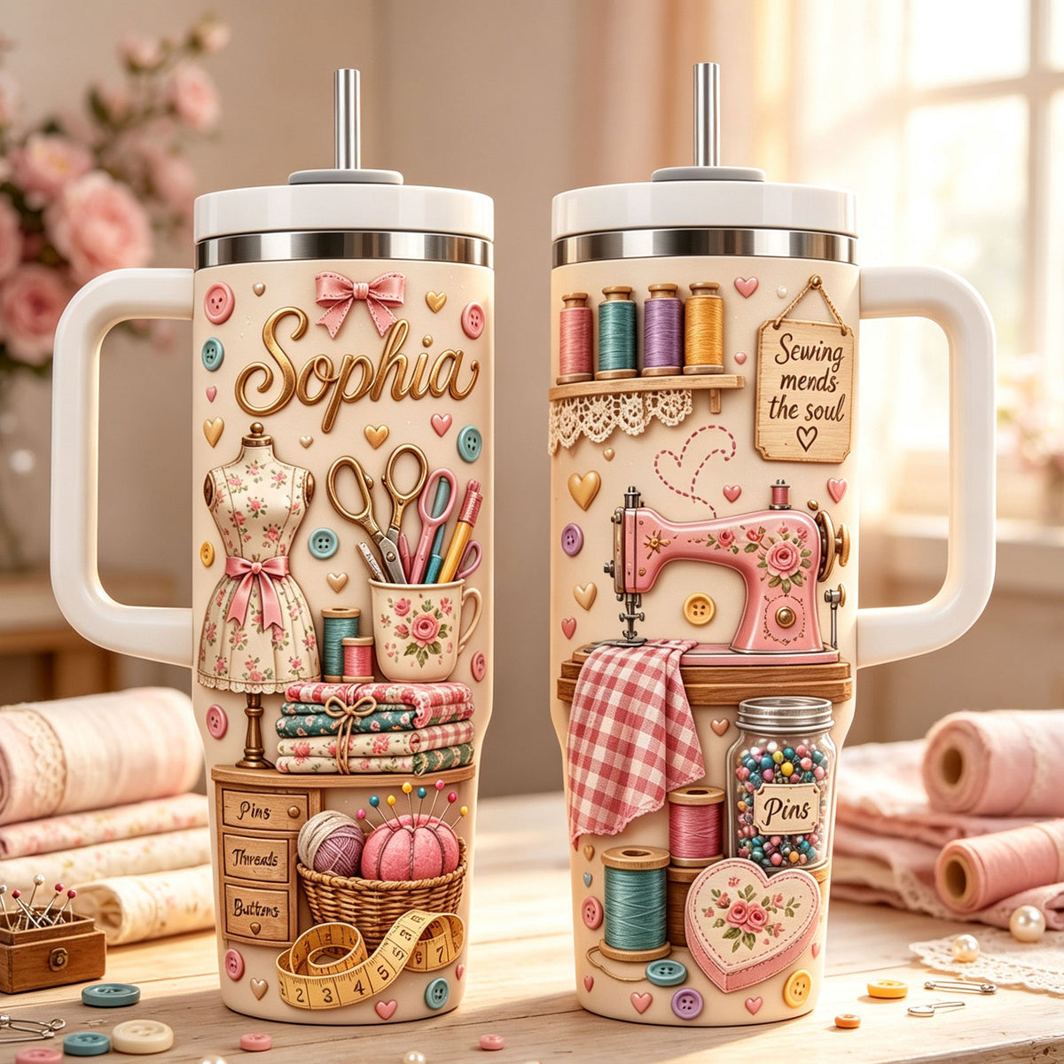 🥤 Personalized Sewing Lover Tumbler With Name🎁