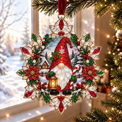 Stained Glass Style Sea Glass Christmas Ornament – Holiday Animal Hanging Decoration 🦩🦋🐮