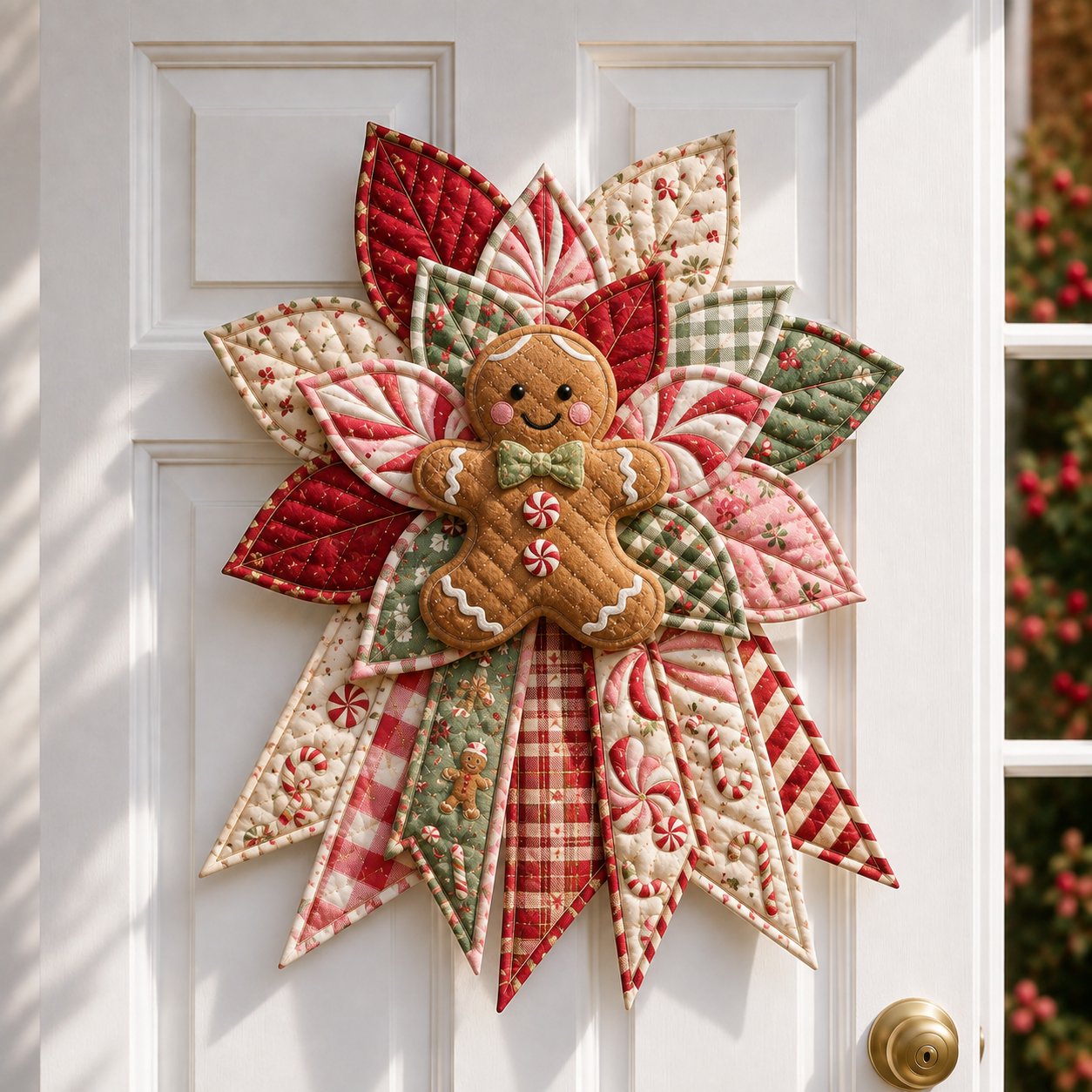 🎉Festive Quilted Christmas Door Hanging DIY Sewing Kit🎄