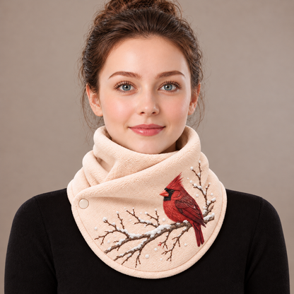 Winter Songbird Embroidered Neck Warmer ❄️ A Cozy Gift for Bird Lovers