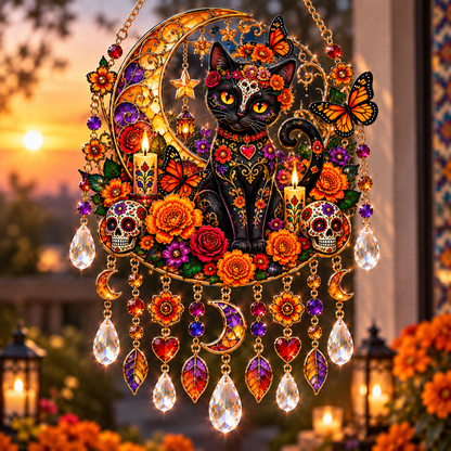 🌼 Día de los Muertos Crystal Suncatcher