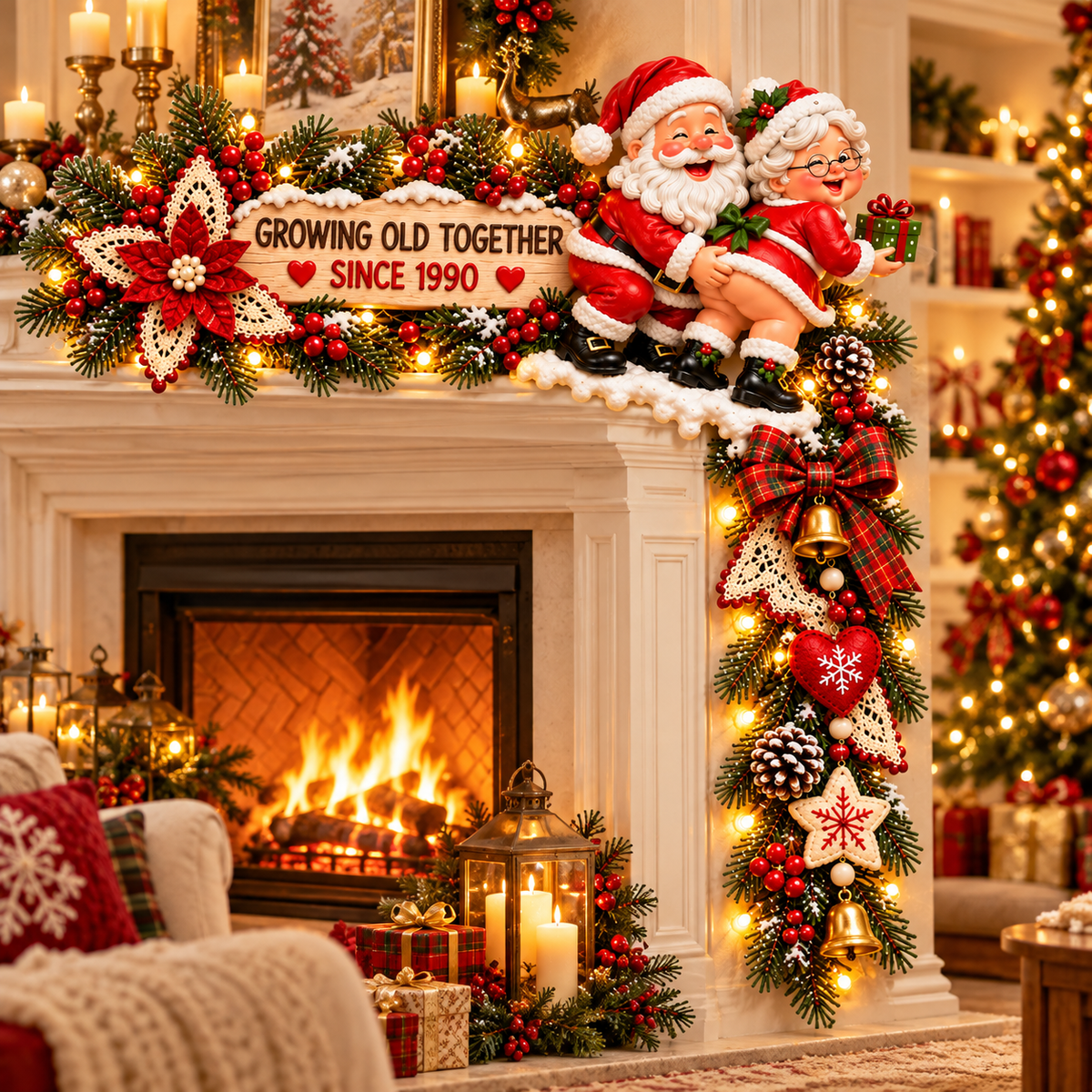 🎅Christmas Growing Old Together Door Corner Decoration