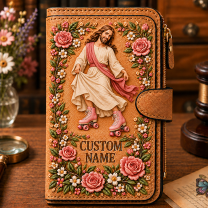 Personalized Jesus Wallet – Playful Pink Collection 🌸