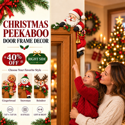 🎅😝 Christmas Peekaboo Door Frame Corner Decor