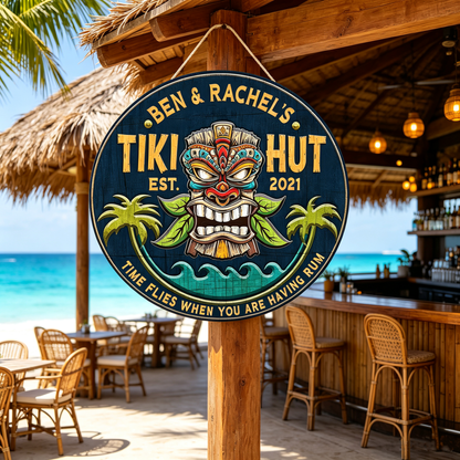 Personalized Tiki Bar Wood Signs