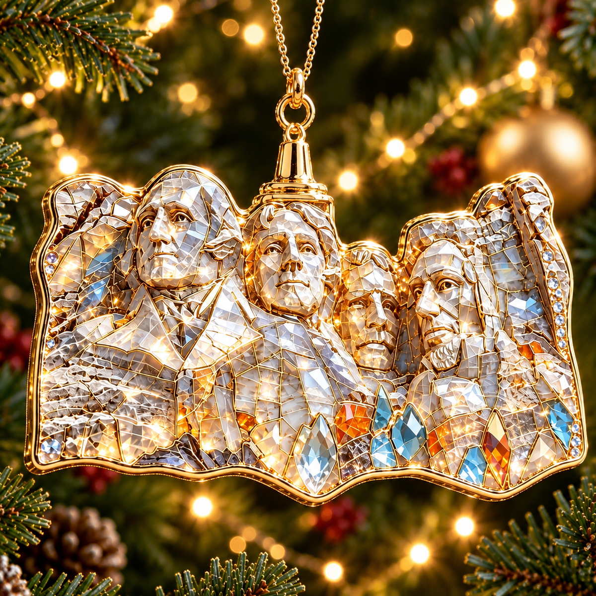 USA Landmark Crystal Christmas Ornaments – Luxury Crystal Christmas Ornaments 🎄✨