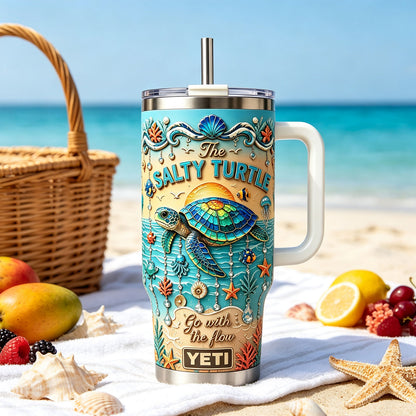 Personalized Sea Turtle Ocean Tumbler With Name