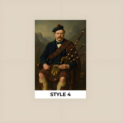 Custom Portrait for Him in Kilt